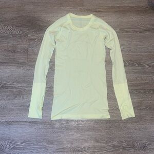 - Lululemon athletica swifty top size long sleeve size 4 bright yellow green